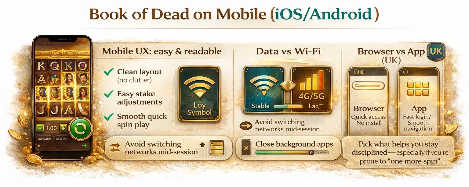 Book of Dead on Mobile